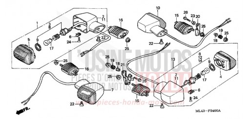 CLIGNOTANT CB450SG de 1986